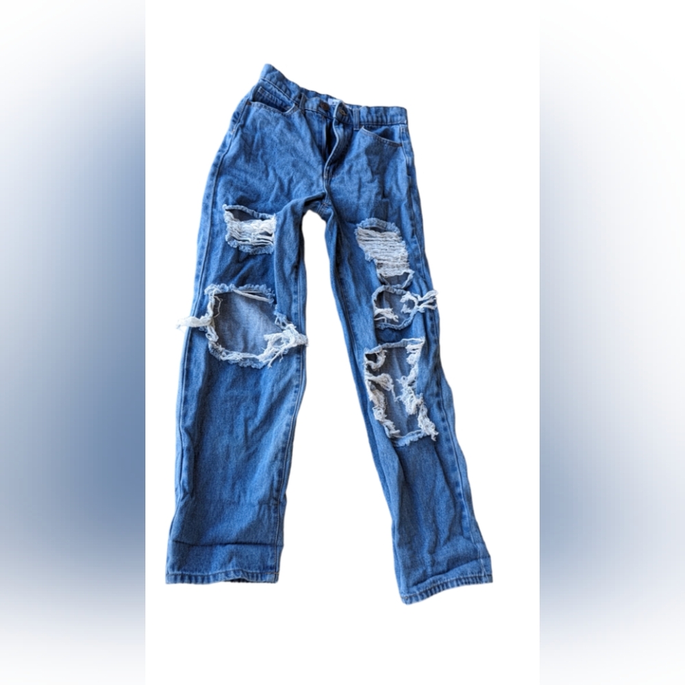 RSQ baggy jeans size 26 ripped torn nkob
